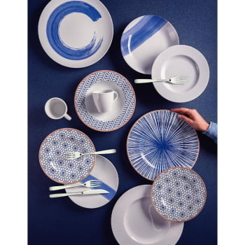 Aparelho de Jantar Tramontina Abstratta em Porcelana Decorada 20 Peças 96589048
