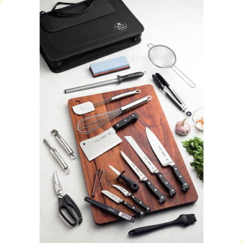 Kit Chef Century Tramontina Profissional com Facas Lâminas em Aço Inox 20 Peças 24099027