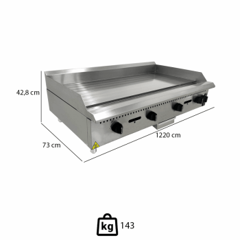 Chapa Manual de Mesa Venâncio Prime Industrial Em Inox a Gás 120 cm PCM120G-ME 22053