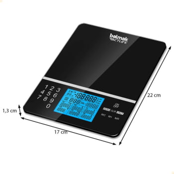 Balança Digital Nutricional Balmak Mod Nutri-5 Desligamento Automático 5 kg PA0144