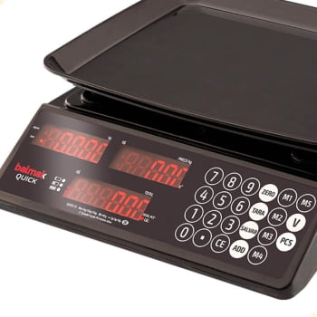 Balança Digital Balmak QUICK33B 33kg 3 Em 1 Com Bateria LED Vermelho Bivolt PA2568