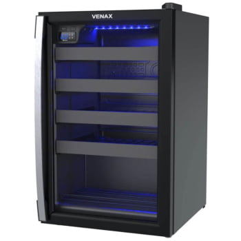 Kit Cervejeira Venax Blue Light + Adega Venax Piubella Cave + Expositora Champanheira Venax 127V