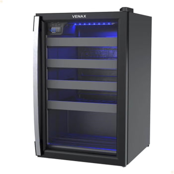 Kit Cervejeira Venax Blue Light + Adega Venax Piubella Cave + Expositora Champanheira Venax 220V