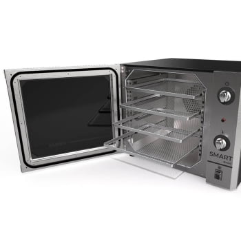 Forno Industrial Convector Venâncio Elétrico Smart Basic Vermelho 4 Esteira 220v Com Cavalete