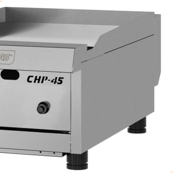 Chapa Bifeteira Metalcubas CHP45 Premium A Gás 45cm 19mm Aço Inox Acendimento Automático;COD26428
