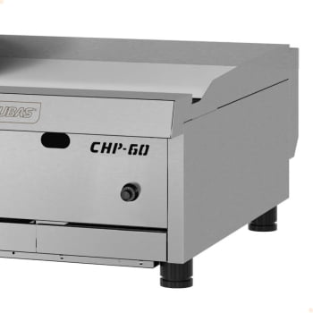 Chapa Bifeteira Metalcubas Premium A Gás Chapa 60cm 19mm Aço Inox Acendimento Automático 26429