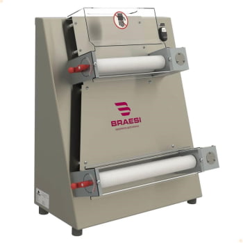 Cilindro Modeladora Pizza Industrial Em Inox 40cm Bmpz-40 Braesi Bivolt 