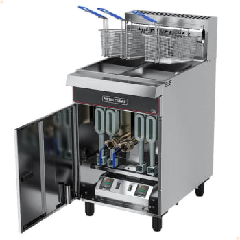 Fritador Industrial A Gás Metalcubas FOG 3C DUPLO Premium Óleo 220V 45L
