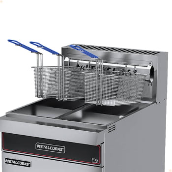 Fritador Industrial A Gás Metalcubas FOG 3C DUPLO Premium Óleo 220V 45L