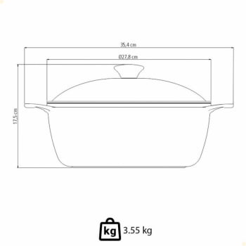 Caçarola Tramontina Lyon Em Alumínio Revestimento Starflon Preto Com Tampa 26 cm 4,6L 20960026