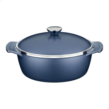 Caçarola Tramontina Lyon Em Alumínio Revestimento Starflon Azul 24 cm 3,7L 20960824