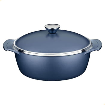 Caçarola Tramontina Lyon Em Alumínio Revestimento Starflon Azul 26 cm 4,6L 20960826