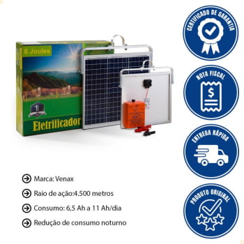 Kit Cerca Eletrica Solar Zebu ZS120I 13013