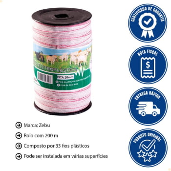 Fita Eletroplastica Zebu 20MM 200M 23175