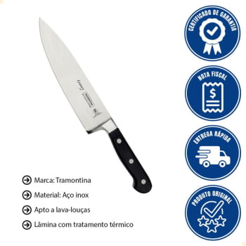Faca para Cozinha Tramontina Chef Century 8 24011008