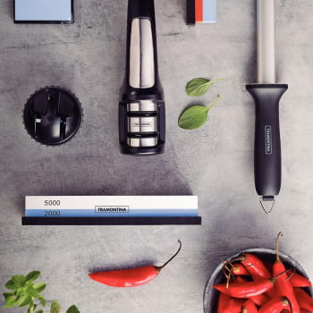 Pedra para Afiar Tramontina Profio com Granulação 400 e 1000 Dupla Face 24029000