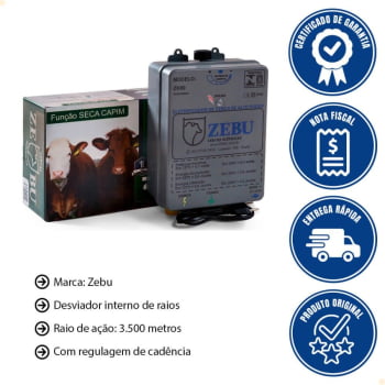 Eletrificador de Cerca Zebu Automático Bivolt ZK80 27111