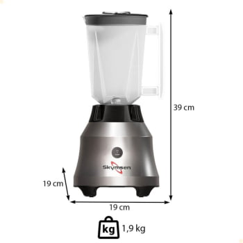 Liquidificador Em Inox Skymsen LT1.5 Copo Plástico Alta Rotação 1,5 Litros 127V