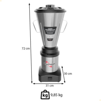 Liquidificador Comercial L6 Em Inox 6 Litros Skymsen Copo Monobloco Bivolt 709816
