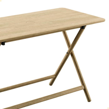 Mesa Dobrável Retangular Tramontina Bossa 120x75 cm em Madeira Tauari Natural 13694080