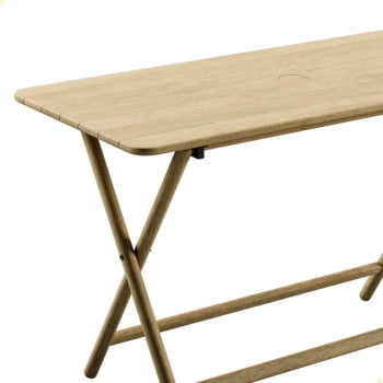 Mesa Dobrável Retangular Tramontina Bossa 120x75 cm em Madeira Tauari Natural 13694080