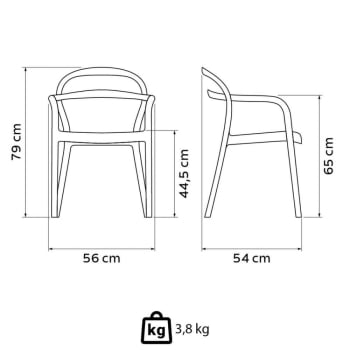 Kit 6 Cadeiras Tramontina Sissi Summa Em Polipropileno E Fibra De Vidro Com Braços Camurça 92045210