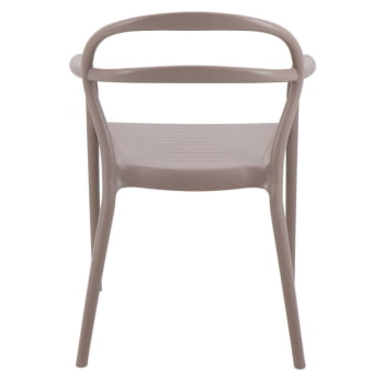 Kit 6 Cadeiras Tramontina Sissi Summa Em Polipropileno E Fibra De Vidro Com Braços Camurça 92045210