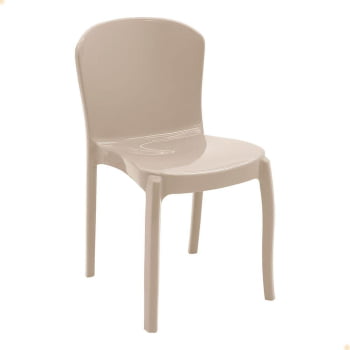Kit 8 Cadeiras Tramontina Anna em Polipropileno Areia 92028/120
