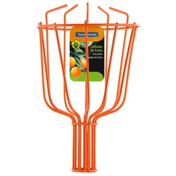 Kit Colhedor De Frutas Médio Tramontina Em Aço 77819151 + Cabo Metálico Extensível 5m Tramontina