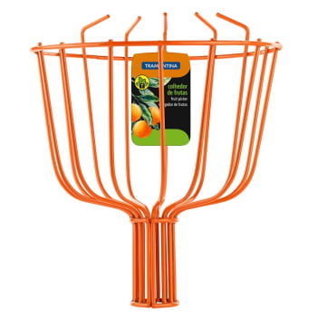 Kit Colhedor De Frutas Grande Tramontina Em Aço 77819201 + Cabo Metálico Extensível 3m