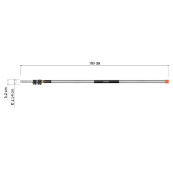 Kit Colhedor De Frutas Grande Tramontina Em Aço 77819201 + Cabo Metálico Extensível 5m