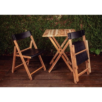 Conjunto de Cadeiras e Mesa Tramontina Em Madeira Natural 13748932 - 14601992
