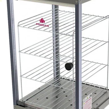 Vitrine Vertical Elétrica Progás PR-640 E Inox 220V 4 Divisões Não Acompanha Bandejas