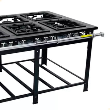 Fogão Industrial Maxi 6 Queimadores Duplo Venâncio Gás Glp Baixa Pressão 15304