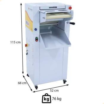 Modeladora de Pão Venâncio 35Cm Com Gabinete 500g 220V Monofásica 60Hz 15157