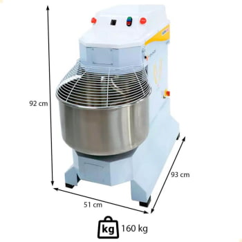 Amassadeira Espiral Venâncio 25kg 2 Velocidades 220V Monofásico 60Hz 16846