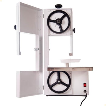 Serra Fita 1,46mts Delta Grill Semi Inox 1/3 CV Bivolt Monofásica Com Moedor 5 Bocas 1039