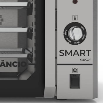 Forno Convector Venâncio Smart Basic 4 Esteiras com Corpo Preto e Painel Inox 127V FCSB4EPRIN