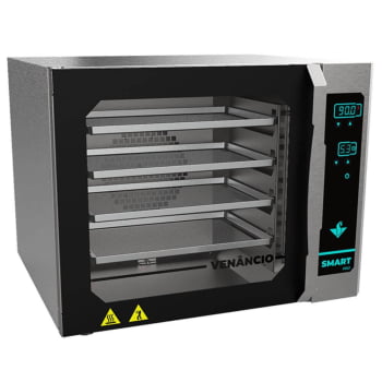 Forno Industrial Elétrico Venâncio Convector Smart Pro Aço Inox 4 Esteiras FCSP4E 127V 