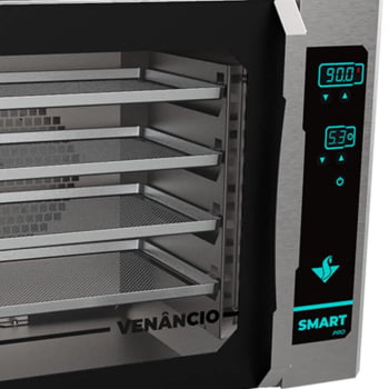 Forno Industrial Elétrico Venâncio Convector Smart Pro Aço Inox 4 Esteiras FCSP4E 127V 