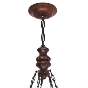 Lustre Muller Rustico 6 Lâmpadas Envelhecido 806E