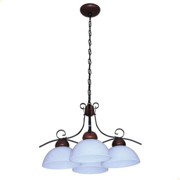 Lustre Muller Requint 4 Lâmpadas Envelhecido 8906E
