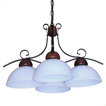 Lustre Muller Requint 4 Lâmpadas Envelhecido 8906E
