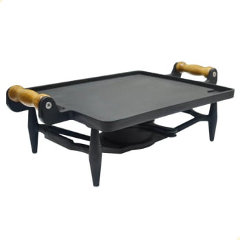 Rechaud Ferro Fundido Venancio Retangular Liso 300x250x134 RRLFV