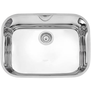Cuba de Embutir Tramontina Lavínia 48 BL Prime Aço Inox Alto Brilho 48x34 cm com Válvula e Sifão