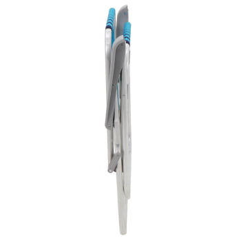 Kit 08 Cadeiras de Praia Tramontina Samoa Alta Alumínio c/ Assento Azul Cristal e Marinho 92900002