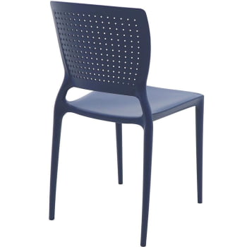 Kit 8 Cadeiras Tramontina Safira em Polipropileno e Fibra de Vidro Azul Yale 92048170