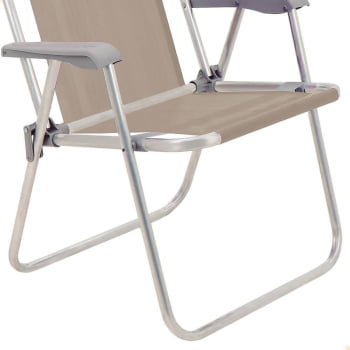 Kit 8 Cadeiras de Praia Tramontina Samoa Alta em Alumínio Camurça 92900/005