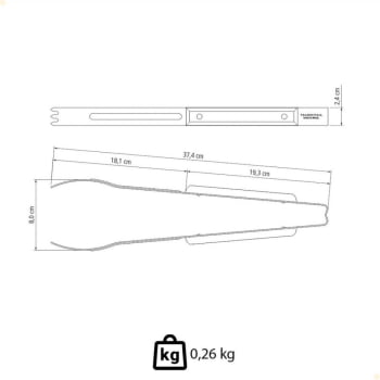 Pegador para Carne Tramontina Churrasco com Lâmina em Aço Inox e Cabo de Madeira 37 cm 26400100