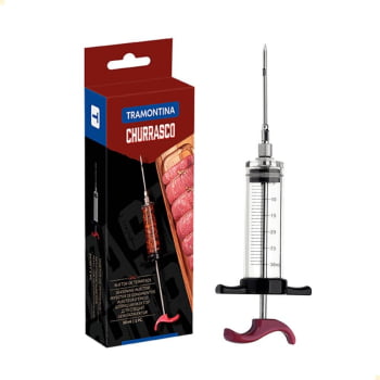 Injetor Seringa de Temperos Tramontina em Acrílico Polipropileno e Aço Inox 30 ML 26462100 Injetor Seringa de Temperos Tramontina em Acrílico Polipropileno e Aço Inox 30 ML 26462100